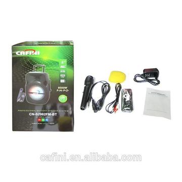 NUEVO caja Parlante Portátil con biela Bluetooth Recargable CAFFINI CN-S2962FM-BT MEDIDAS 23.5cm x 21cm x 41cm
