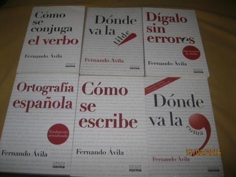 Colección de libros de gramática y ortografía Fernando Ávila