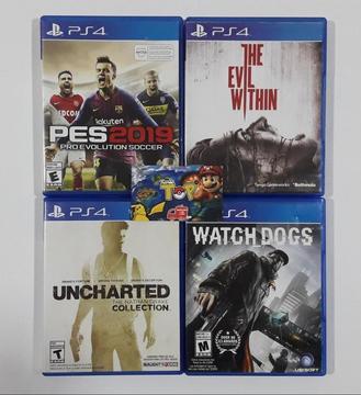 PS4, PES 2019, THE EVIL WITHIN, WATCH DOGS, ABIERTOS DE PS4, TIENDATOPMK