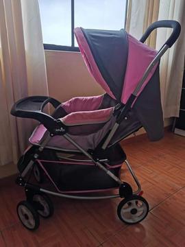 Coche Cuna Jersey Pink