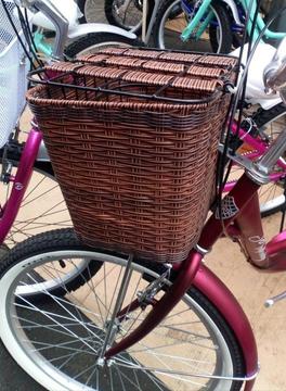 Canasta Para Bicicleta Mimbre Vintage Paseo