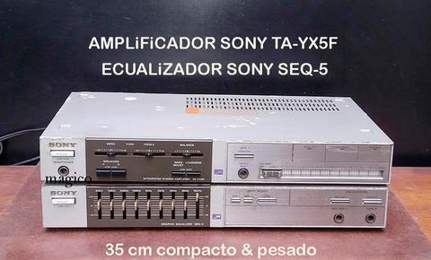 Amplificador SONY TA-YX5F y ecualizador SEQ5 vintage high fidelity japan No Pioneer Technics Aiwa