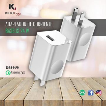 Adaptador de corriente Baseus QC3.0 hasta 24 W Tienda virtual en  Accesorios  Kingly Shop