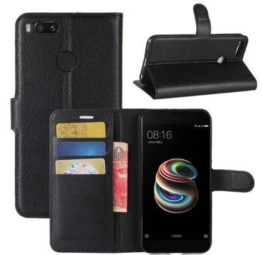 Xiaomi Mi a1 Case Flip Cover Billetera Protector Sellado Negro