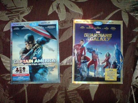 Capitan America 2 y Guardianes de la galaxia Blu ray Original