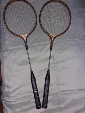Raquetas Badminton de Madera Y Acero