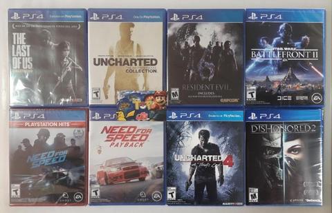 PS4, THE LAST , UNCHARTED , RESIDENT 6 , NEED FOR SPEED, TIENDATOPMK