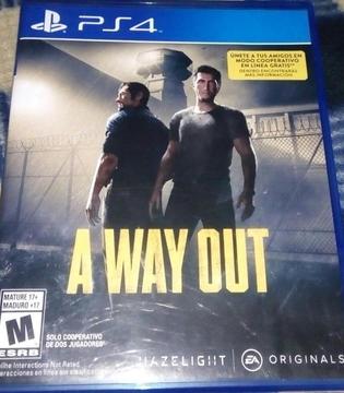 A Way Out Juegazo Ps4- Cambio o Vendo Entregas por el Calao