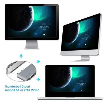 Hub Usb Tipo C Le Touch 5 En 1 Para Macbook Touch Bar Lenovo