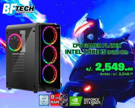 CPU GAMER Intel Core i5-9400F 4.10GHz 1050ti