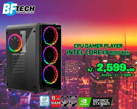 CPU GAMER Intel Core i3-8100 3.60GHz 1tb