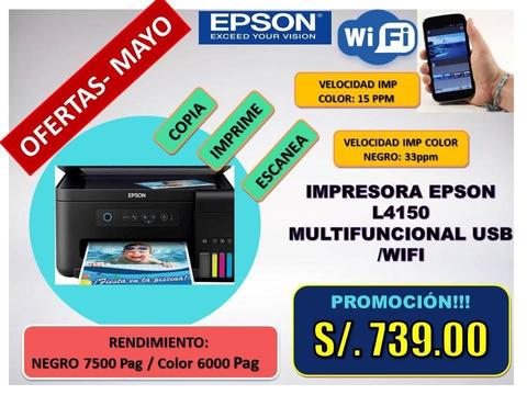 IMPRESORA EPSON L4150 MULTIFUNCIONAL USB /WIFI