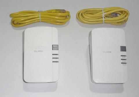 Powerline Kit 2 Trendnet TPL-303E2K/A 200Mbps Extensor Internet Lan Ethernet TPL-303E