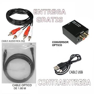Conversor óptico A Rca Cable Óptico Cable rca entrega gratis  y conos Contraentrega garantia