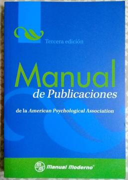 Manual de Publicaciones de la American Psychological Association, Tercera edición