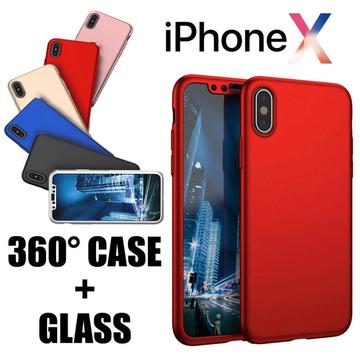 Case 360 iPhone X/XS más Vidrio Templado
