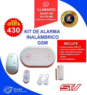 Alarma inalámbrica GSM STV KIT completo