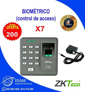 Reloj Control De Asistencia y Acceso Biometrico Huella Digital X7