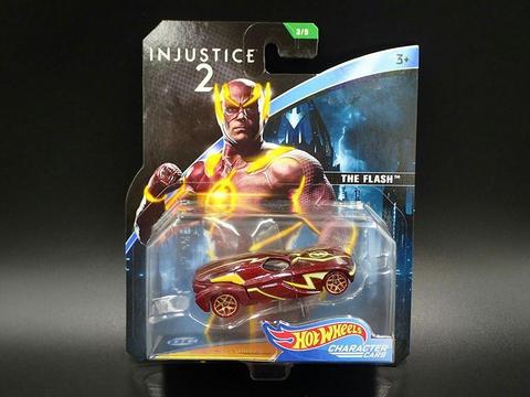 THE FLASH INJUSTICE 2 3/5 DC HOT WHEELS CHARACTER CARS 2018 CASE A