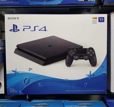 Playstation 4 Slim 1Tb HDR Jet Black Negro 1 Año De Garantía Nuevo y Sellado!!!