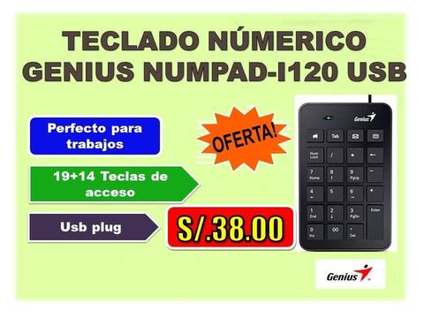 TECLADO NUMÉRICO GENIUS NUMPAD-I120 USB