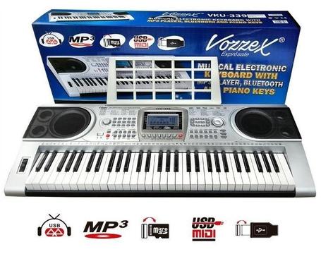 vozzex Teclado Organo Pro piano teclas sensibles Controlador Midi Usb bluetooth nuevo