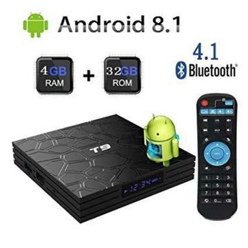 T9 Tv Box 4gb Ram 32gb android oreo Rom Full Deco 4k kodi