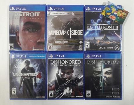 PS4, DETROIT , RAINBOW SIX , STAR WARS , UNCHARTED 4, TIENDATOPMK