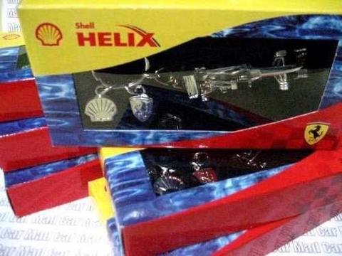 Shell Helix Llavero Formula Auto de Coleccion Metal