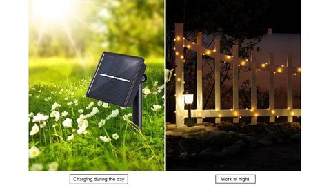 Luces solares impermeables LED para exteriores Luces en cadena decoración para Jardín etc