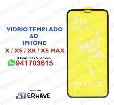 Mica 6D Iphone X / XS / XR / XS MAX Vidrio Templado protector de pantalla