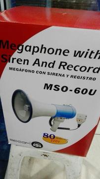 Megáfono 80w Usb Sirena Grabadora