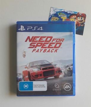 PS4 NEED FOR SPEED PAYBACK , SEMI NUEVO , TIENDATOPMK