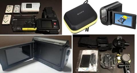 Camara de Accion Sony o Action Cam con accesorios