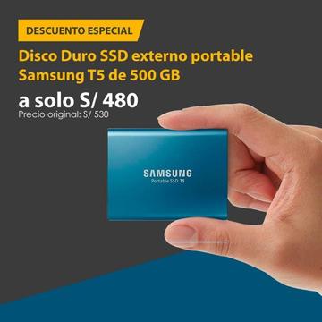 En Stock! Disco Ssd Externo Samsung T5 500gb - Usb 3.1