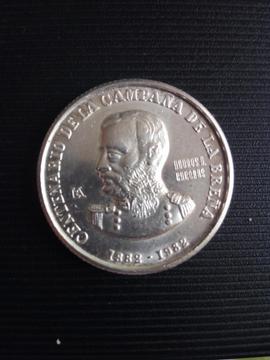 moneda de plata centenario de la campaña de la breña