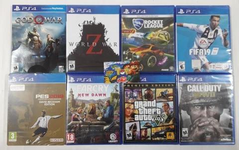 PS4 GOD OF WAR 4 , WORLD WAR Z , FIFA 2019 , PES 2019 , GTA V, TIENDATOPMK