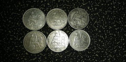 Monedas 1 Sol Plata 9 Decimos