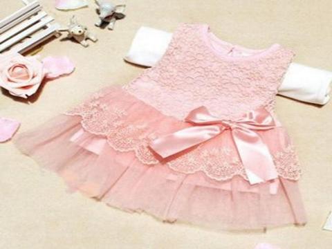 Vestido sweet baby girls de algodón arco casual princesa dress