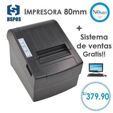 Impresora térmica 80mm con cortador automático Sistema de ventas GRATIS ! a S/.379.90