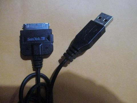 CABLE USB CREATIVE SANDISK PUNTA GALLETA PARA MP4 - ORIGINAL