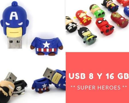 Usb 8 Y 16 Gb Super Heroes