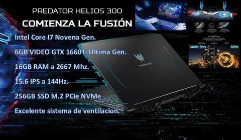 ACER HELIOS 300 NUEVA Gaming Laptop INTEL CORE I7 NOVENA GEN, GTX1660Ti, 16GB RAM, 256SSD mejor que Asus Dell Lenovo Msi