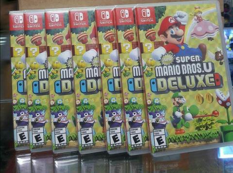 New Super Mario Bros U Deluxe Nintendo Switch Nuevo Sellado Stock