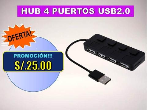 HUB 4 PUERTOS USB2.0