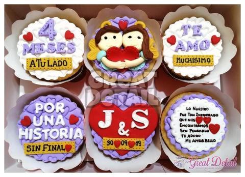Cupcakes Personalizados X 6 en Caja