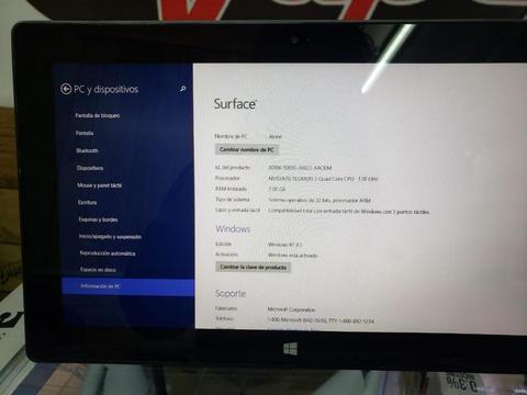 Tablet surface windows rt 64gb