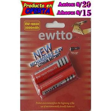 Batería recargable 18650 de 3500 mAH y 4.2 V. EWTTO de calidad y bajo precio en