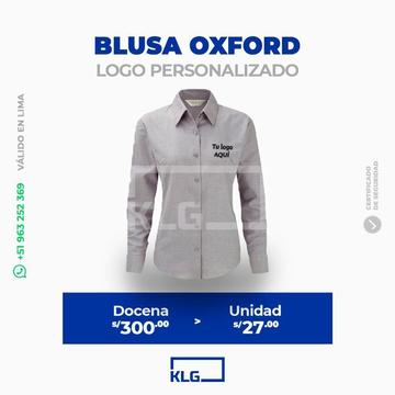 Blusa Oxford Algodón 80%variedad Colores