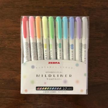 Zebra Mildliner - Pack de 10 colores